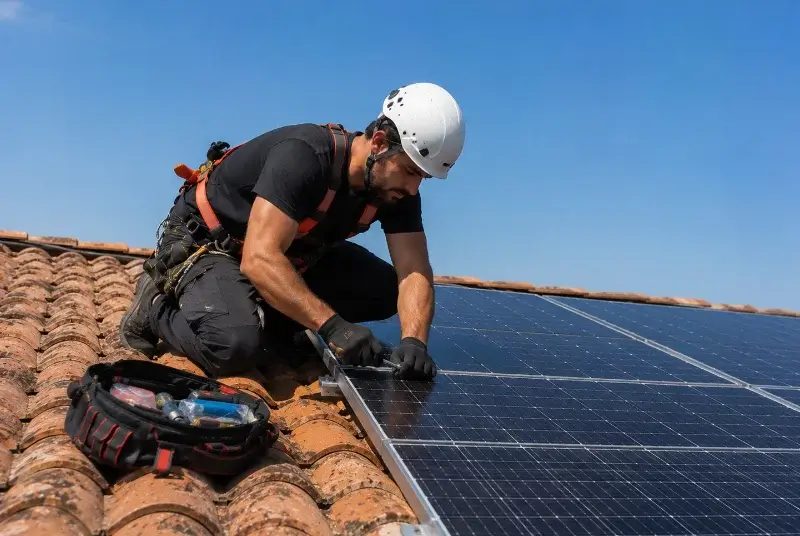 Maintenance et monitoring de panneaux solaires à Valderiès
